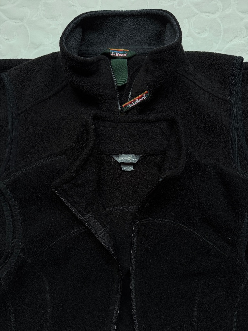 Women’s Eddie Bauer L.L. Bean Black Fleece Vests Sz L Bundle